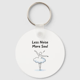 Minimalist Ballet Dancer Soul Quote Art Sleutelhanger