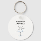 Minimalist Ballet Dancer Soul Quote Art Sleutelhanger (Achterkant)