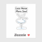 Minimalist Ballet Dancer Soul Quote Art Sticker (Vel)