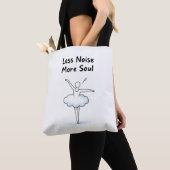 Minimalist Ballet Dancer Soul Quote Art Tote Bag (Dichtbij)