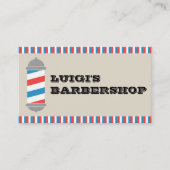 Minimalist Barber Pole Barber Shop Business Card Visitekaartje (Voorkant)