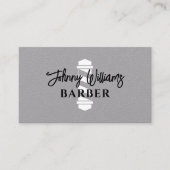 Minimalist barber pole barbershop visitekaartje (Voorkant)