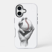Minimalist Baseball iPhone 16 Hoesje (Achterkant)