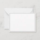 Minimalist Basic Personalize Black Stationery Notitiekaartje (Achterkant)