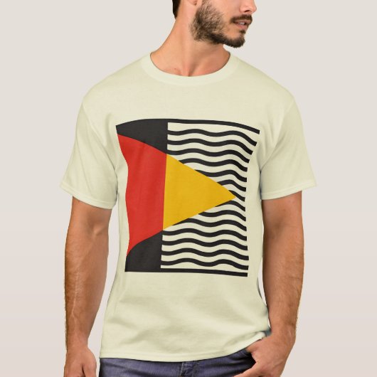 Minimalist Bauhaus Geometric Abstract Art Square T-shirt (Voorkant)