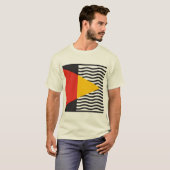 Minimalist Bauhaus Geometric Abstract Art Square T-shirt (Voorkant volledig)