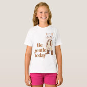 Minimalist “Be Gentle Today” Old Soul Cat T-Shirt  (Voorkant volledig)