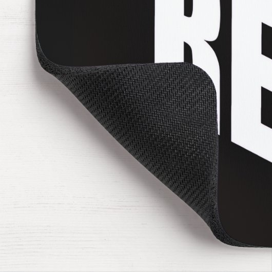 Minimalist “BE REAL.” Cube Typography Mouse Pad Muismat (Hoek)