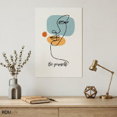 Minimalist 'Be Yourself' Architectural Line Art  Poster