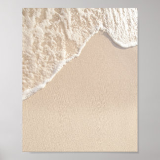 Minimalist Beach Wave Ocean Sand Poster