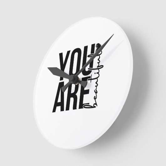 Minimalist “Beautiful” Typography Design – Black a Ronde Klok (Hoek)