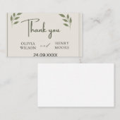 Minimalist Bedankt Favor Box Informatiekaartje (Voorkant / Achterkant)