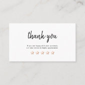 Minimalist Bedankt Kaart met korting voor kleine b Visitekaartje (Voorkant)