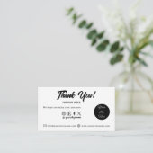 Minimalist Bedankt voor het invoegen van Visitekaa Visitekaartje (Staand voorkant)