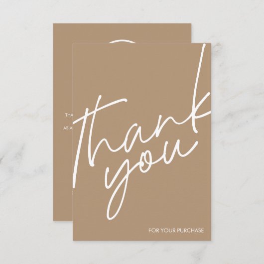 Minimalist, bedankt voor uw aankoop (Voorkant / Achterkant)