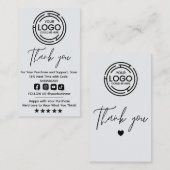 Minimalist Bedankt voor uw aankoop Hang Labels (Voorkant / Achterkant)