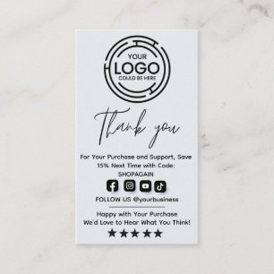 Minimalist Bedankt voor uw aankoop Hang Labels