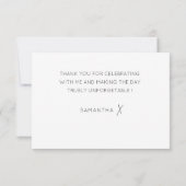 Minimalist Bedankt Zwart-wit Vrijgezellenfeest (Achterkant)