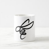 Minimalist Bee Line Art Design – Modern Simple Bee Koffiemok (Center)