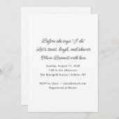 Minimalist Before She Says I Do Bridal Shower  Kaart (Voorkant / Achterkant)