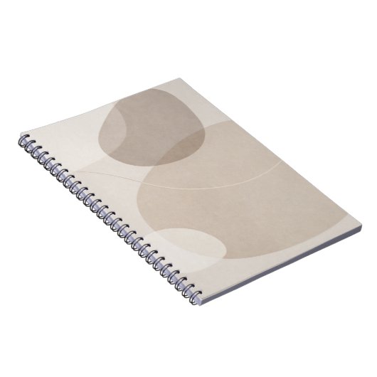 Minimalist Beige Abstract Notitieboek (Rechterzijde)