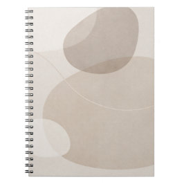 Minimalist Beige Abstract Notitieboek