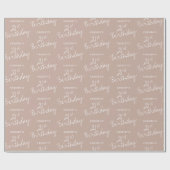 Minimalist Beige Brown 21e verjaardag Cadeaupapier (Vlak)