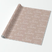 Minimalist Beige Brown 21e verjaardag Cadeaupapier (Uitgerold)