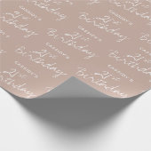 Minimalist Beige Brown 21e verjaardag Cadeaupapier (Hoek)