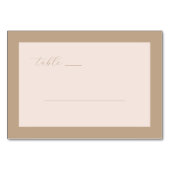 Minimalist Beige Calligraphy Kaart (Voorkant)