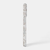 Minimalist Beige Doodle Pattern Case – Abst iPhone 16 Hoesje (Rechterkant)