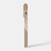 Minimalist Beige Floral Abstract Phone Case  iPhone Hoesje (Linkerkant)