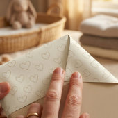 Minimalist Beige Heart Gift Cadeaupapier