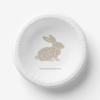Minimalist Beige Typography Rabbit Papieren Kommen