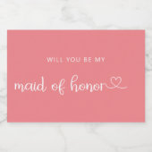 Minimalist Bent u mijn dienstmeisje? Sparkling Wijnetiket (Enkel label)