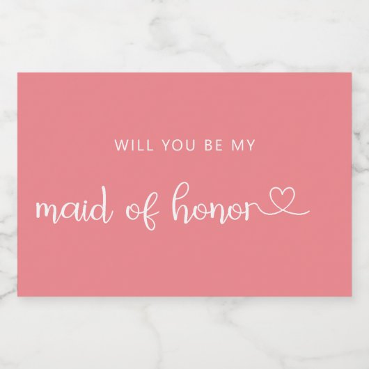 Minimalist Bent u mijn dienstmeisje? Sparkling Wijnetiket (Enkel label)