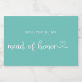 Minimalist Bent u mijn dienstmeisje? Sparkling Wijnetiket (Enkel label)