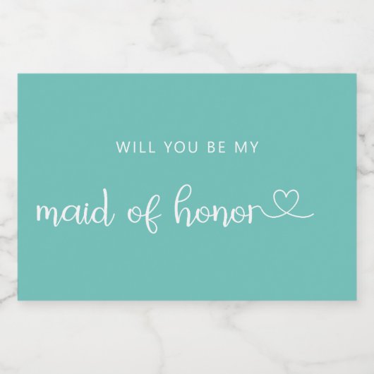 Minimalist Bent u mijn dienstmeisje? Sparkling Wijnetiket (Enkel label)