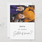 Minimalist Bent u mijn zuster van een eremkaart? Kaart (Voorkant)