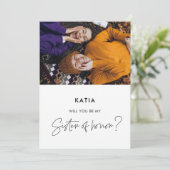 Minimalist Bent u mijn zuster van een eremkaart? Kaart (Staand voorkant)