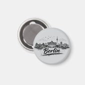 Minimalist Berlin Germany Cityscape Art Magneet (Voorkant / Achterkant)
