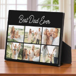 Minimalist Best Dad Ever Custom 6 Photo Collage Fotoplaat<br><div class="desc">Celebrate Dad in a clean, modern style with this minimalist photo collage plaque. Featuring six customizable photo slots and the heartfelt message "Best Dad Ever, " this personalized gift is perfect for Father's Day, birthdays, or just because. Add family photos, memories, or moments that make him smile—this durable display piece...</div>