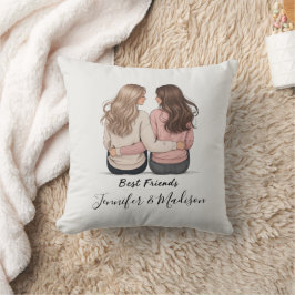 Minimalist Best Friends Pillow Design Kussen