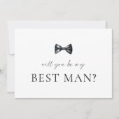 Minimalist Best Man Proposal Kaart (Voorkant)