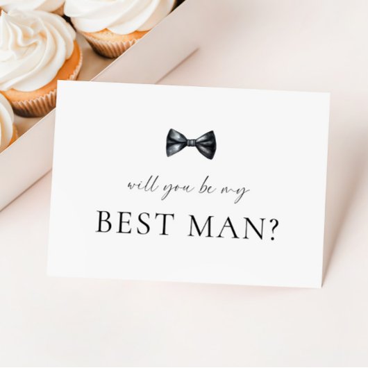 Minimalist Best Man Proposal Kaart