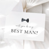 Minimalist Best Man Proposal Kaart