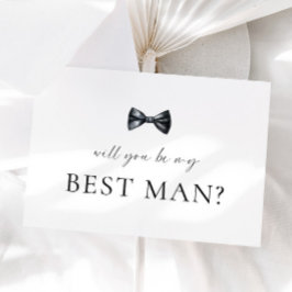 Minimalist Best Man Proposal Kaart