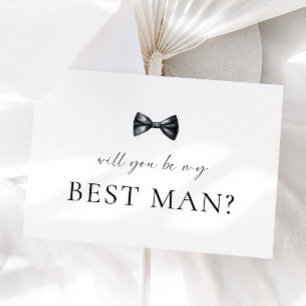 Minimalist Best Man Proposal Kaart