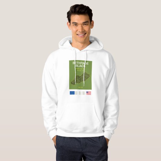 Minimalist Bethpage Black Ryder Cup Line Print Tee Hoodie (Voorkant volledig)