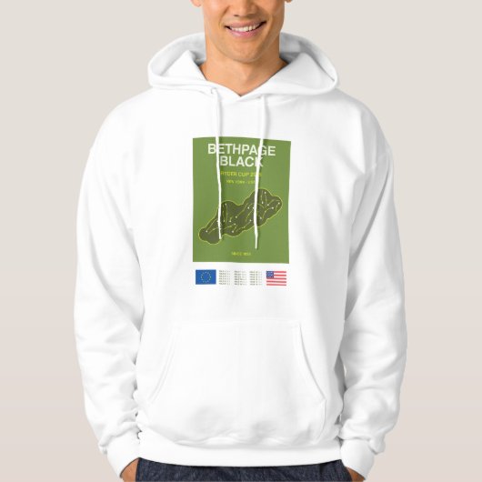 Minimalist Bethpage Black Ryder Cup Line Print Tee Hoodie (Voorkant)